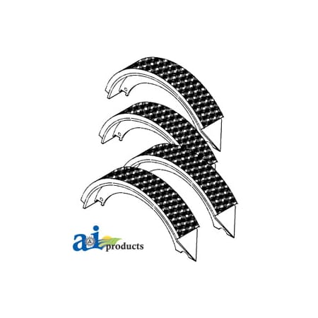 A & I Products Shoes, Brake (4) 11.6" x6.9" x6.7" A-830537M92